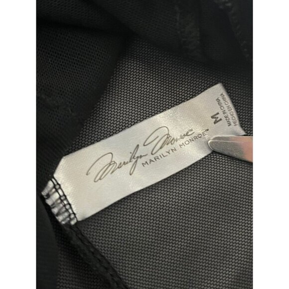 Marilyn Monroe Bodysuit Women's Size Medium Black Lace Mesh Lingerie Sleep - Picture 4 of 8